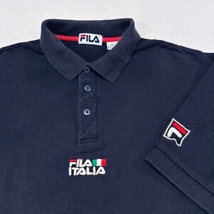 Vintage Fila Italia Polo Shirt Mens Size XXL Navy Blue Italy Retro 90s Casual